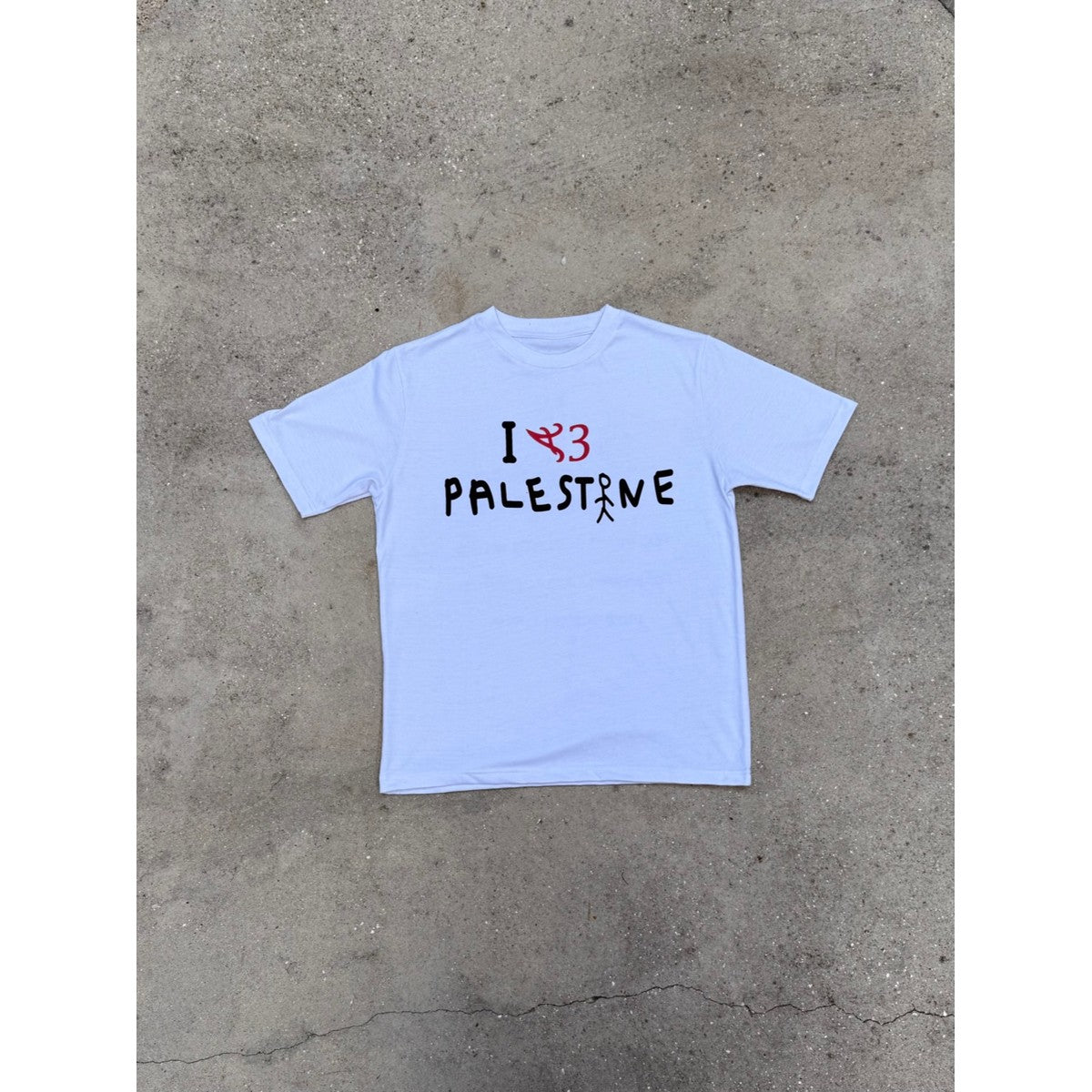 I LOVE PALESTINE BLANC